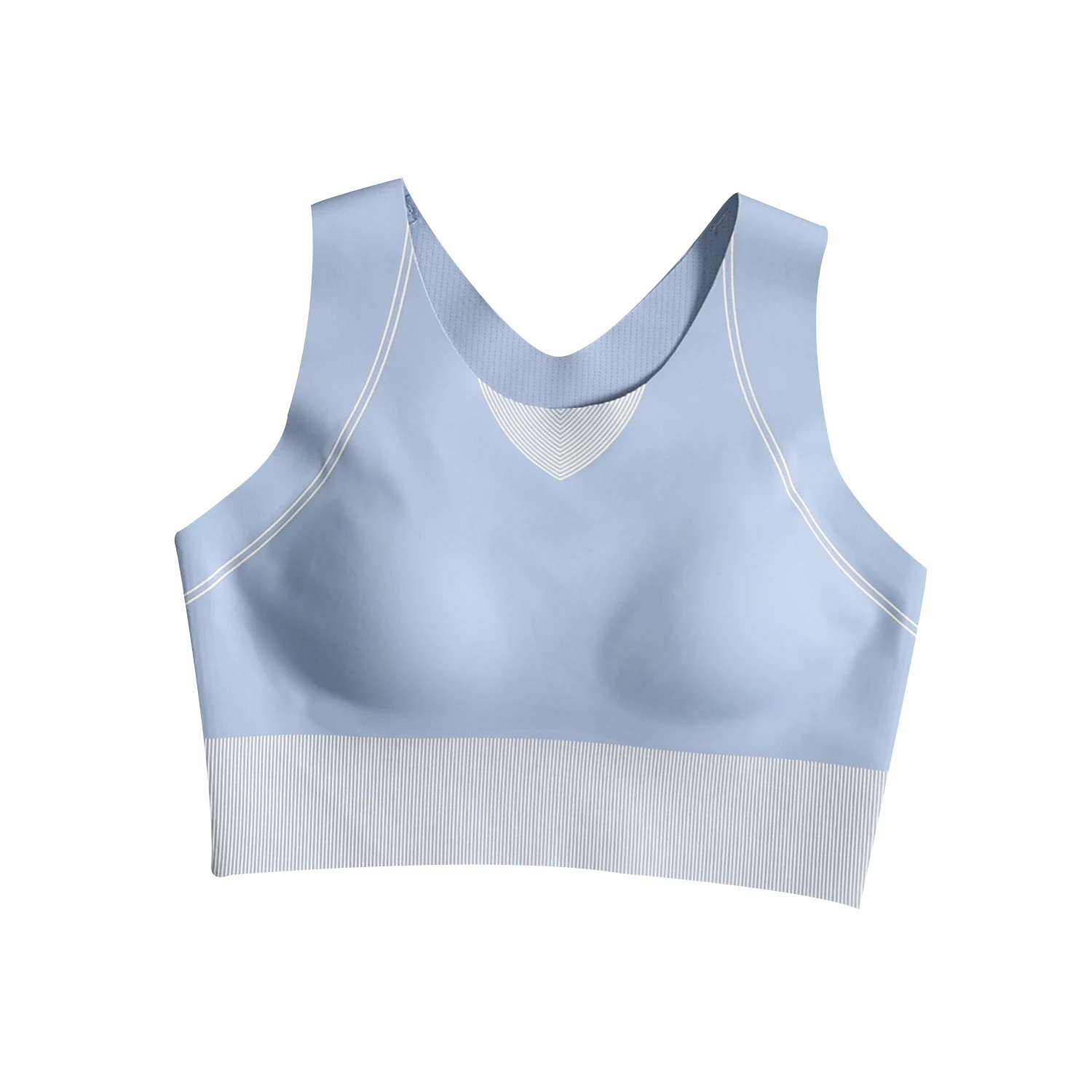 Ropa interior deportiva de alta intensidad para mujer, sujetador de fitness para yoga desnudo sin rastro, pechos laterales, entrenamiento para correr a prueba de golpes, verano