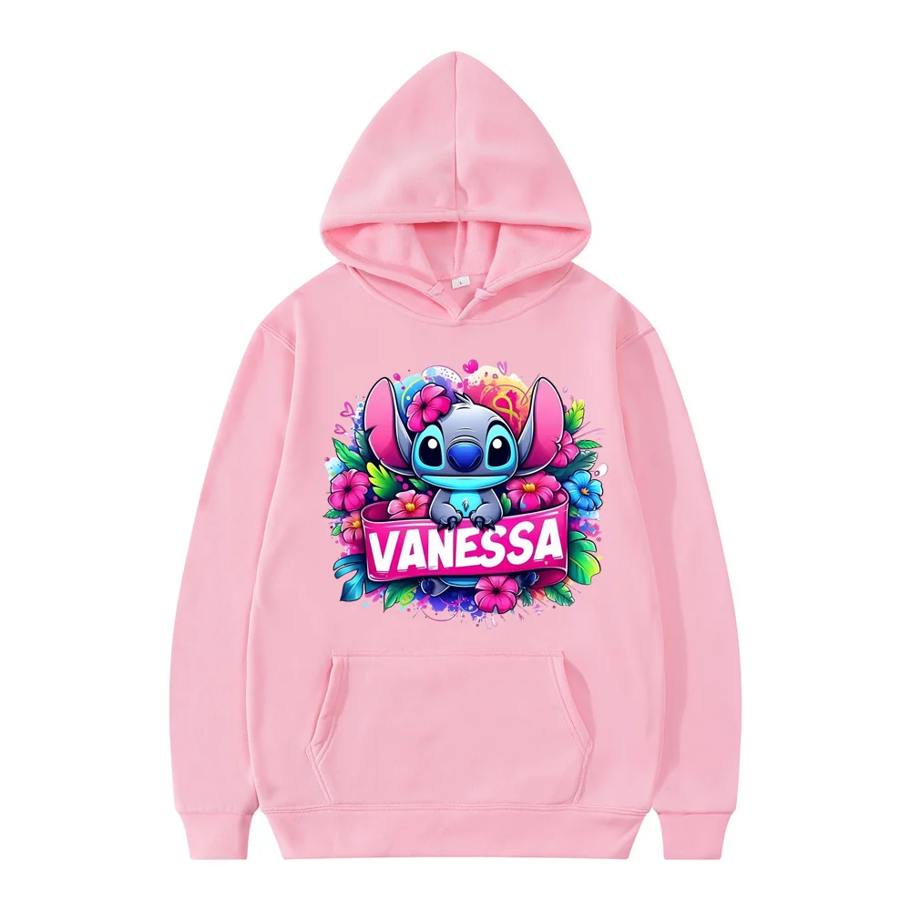 Suéter com capuz Disney Stitch masculino e feminino, manga comprida, suéter solto, casais, estudantes, moda, venda quente, novo, outono, inverno, 2022