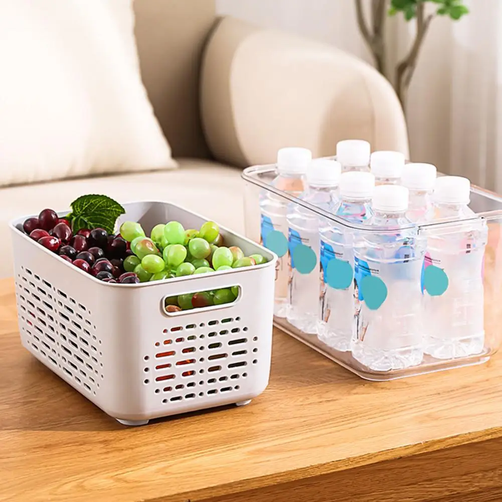 Food-grade Vegetable Container Partitioned Salad Container Adjustable Partitioned Refrigerator Storage Box Bpa-free for Fridge