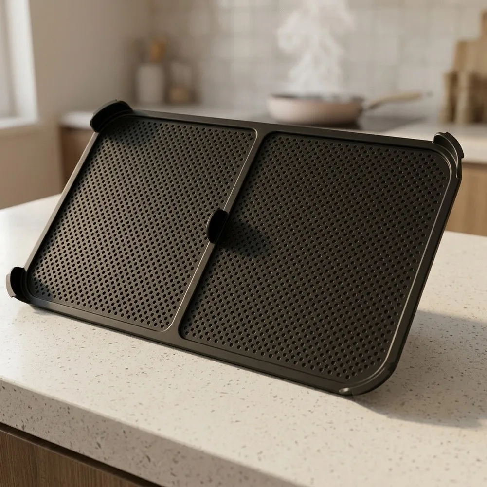 Silicone Splash=Guard For AF500 Air Fryer Oil Shield=&=Baking Tray Insert, Non-Stick Heat Resistant Kitchen Part For Clean Cook