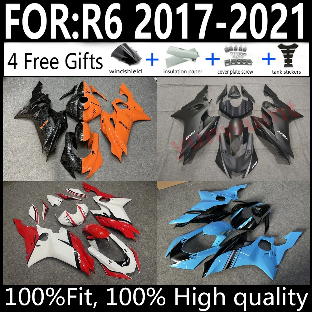 

Premium Fairings for Yamaha R6 17-21 - Race-Ready Injection Molded Body Shell Kit