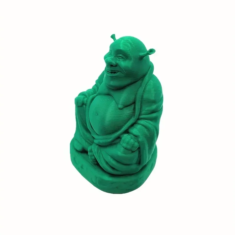 1pc 3D Printed Shrek Buddha Statue - Shrek Buddha Figure Room Decor Tabletop Display Ornament