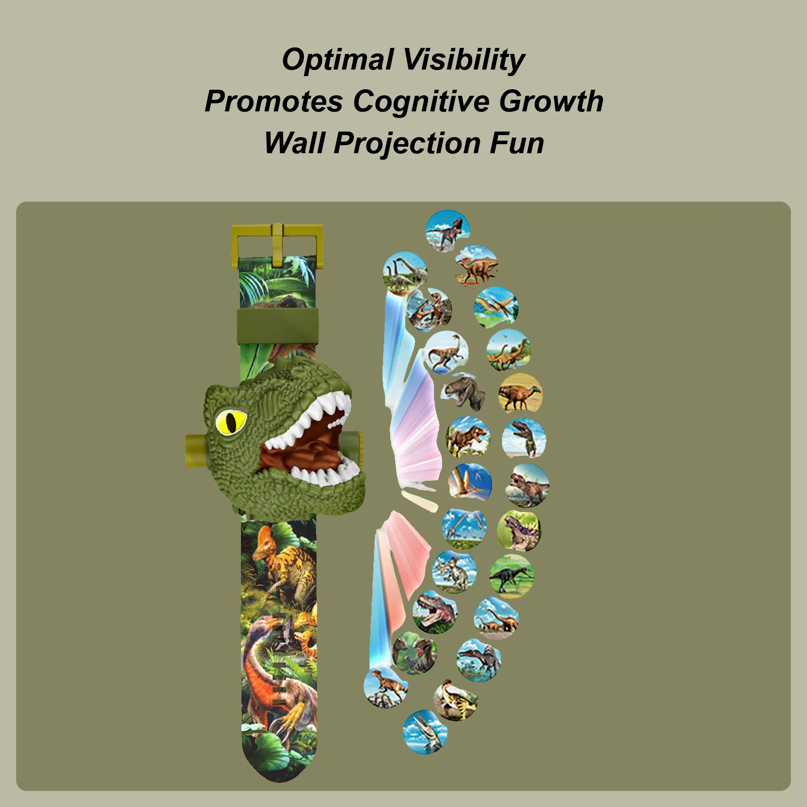 

Children's Dinosaur Watch Silicone Adjustable Toy Digital Display Kids Watch For Boys Girls Birthday Christmas Holiday Home