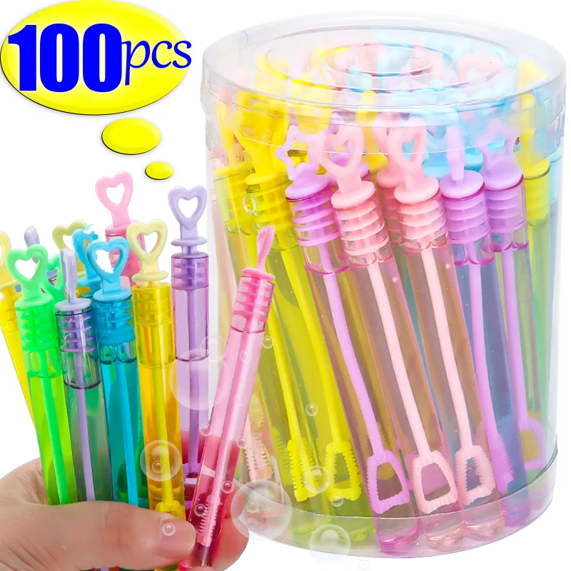 50/100PCS Mini Cute Bubble Empty Tube Toy Kids Birthday Party Favors School Gifts Wedding Guests Souvenirs Toy Rewards for Kids