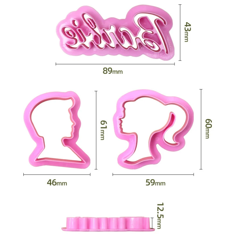 Barbie Prinzessin Aus stecher Prinz Kopfform Keksform DIY niedlich 3D Backwerk zeug Set Kuchen Küche Zubehör Mädchen Spielzeug Geschenk