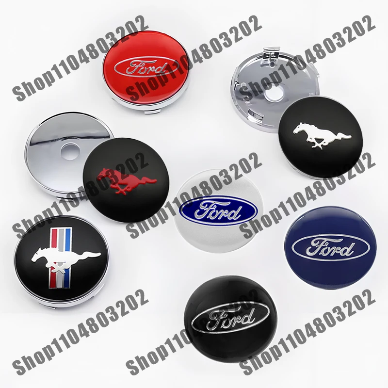 4 Uds 56mm 60mm cubierta de llanta de coche tapas de cubo central de rueda pegatinas para Ford ST-line Focus 2 3 Mondeo Ecosport Kuga Mk4 accesorios de coche