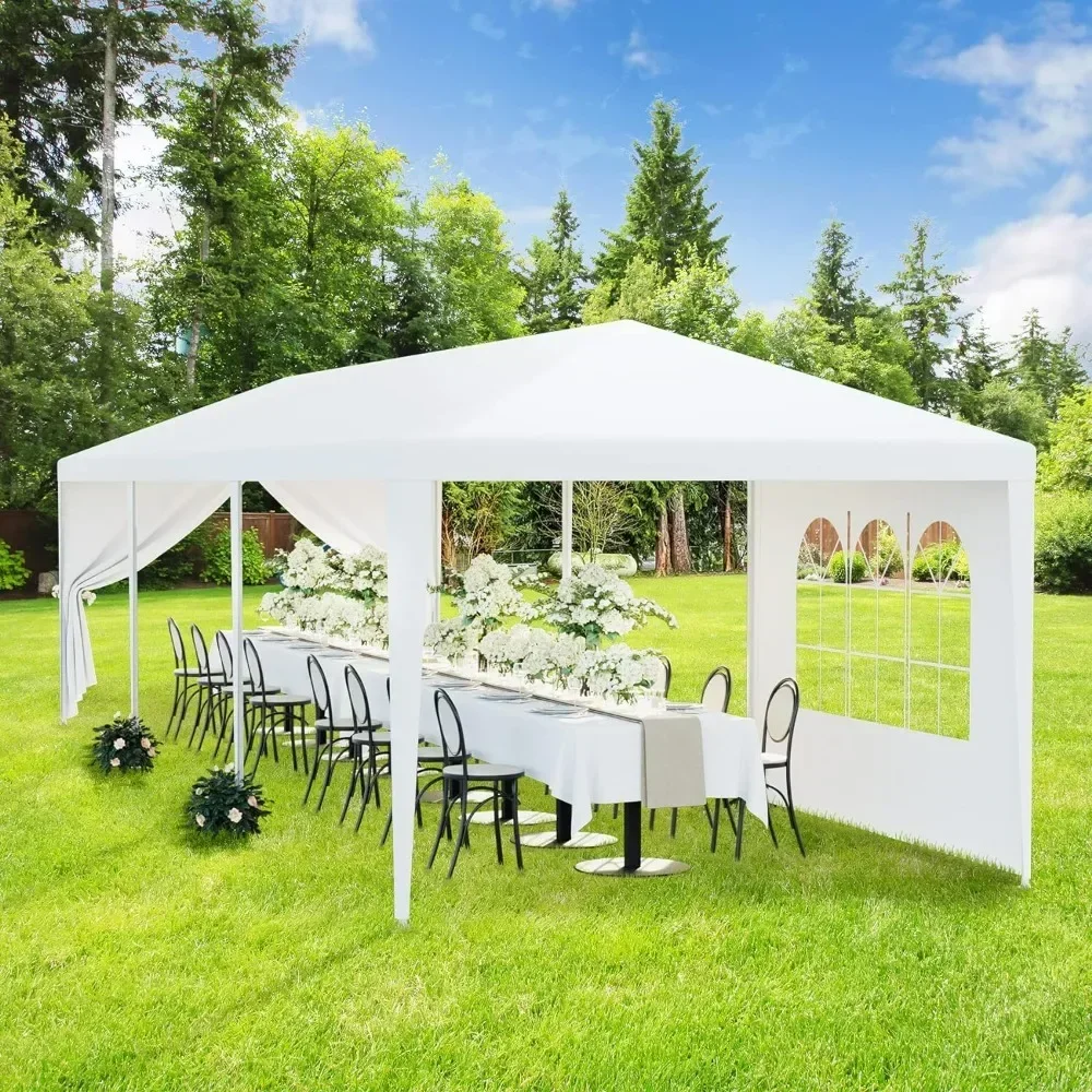 Outdoor Canopy Tent Patio Camping Gazebo Shelter 10'x30' Cater Party Wedding BBQ Removable Sidewalls Events Tent