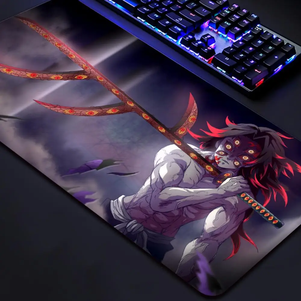 Anime Kawaii Dämon Slayer Kokushibo Spiel große Mauspad PC Zubehör Anti-Rutsch-Tastatur Gummi Mouse pad Büro weiche Tisch matte