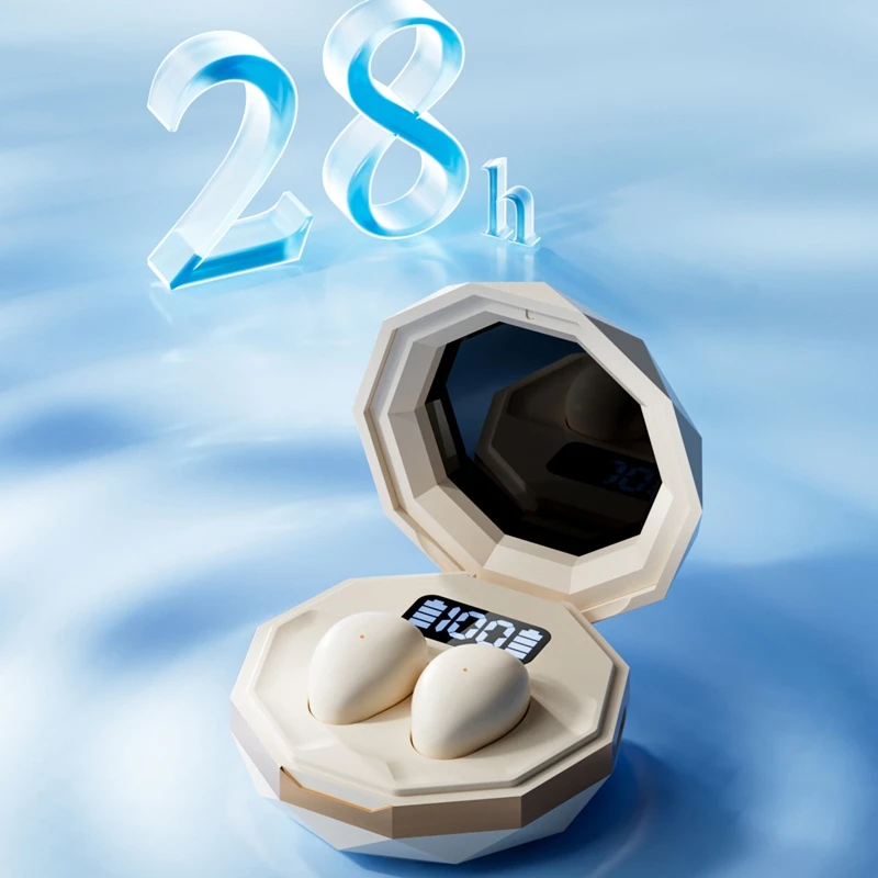 Wireless Earbuds Bluetooth 5.4 Headphones Noise Cancel In-ear Waterproof Earphones with Microphone Longbattery life