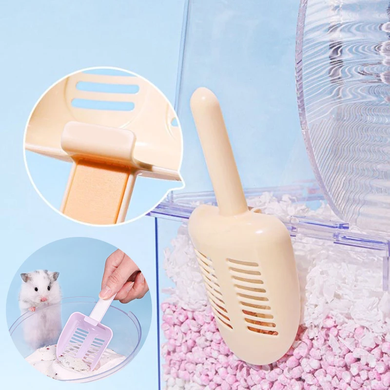 Hamster Bathtub Shovel Litter Scoop Bathing Sand Shovel Small Pet Animals Excrement Cage Kitten Toilet Clean Tools Supplies
