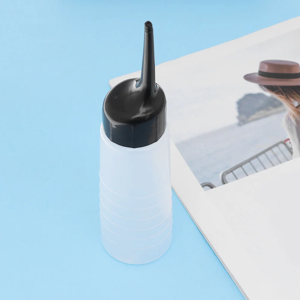 4 قطعة زجاجات قضيب طرف مائل إعادة الملء قياس موزع لون الشعر النفط خلط قابلة لإعادة الاستخدام صالون الصف زجاحة ضغط