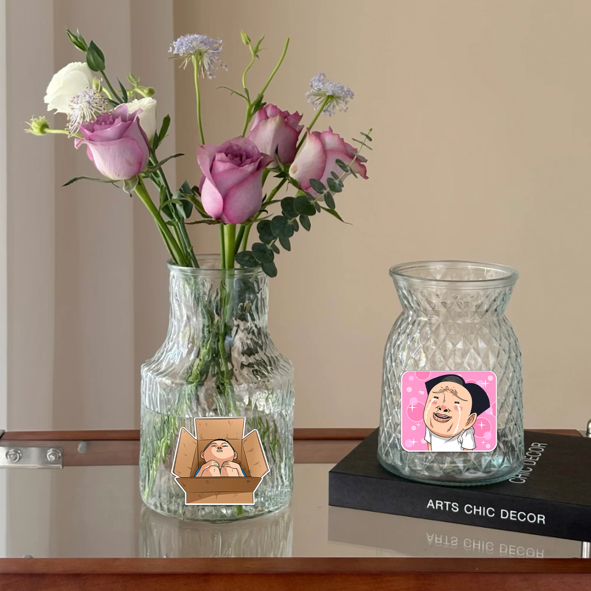 40 قطعة من الملصقات الزخرفية من مضحك مانغا آيكي! ملصقات Inachū Takkyūbu (Ping-Pong Club) DIY لحافظات الهواتف