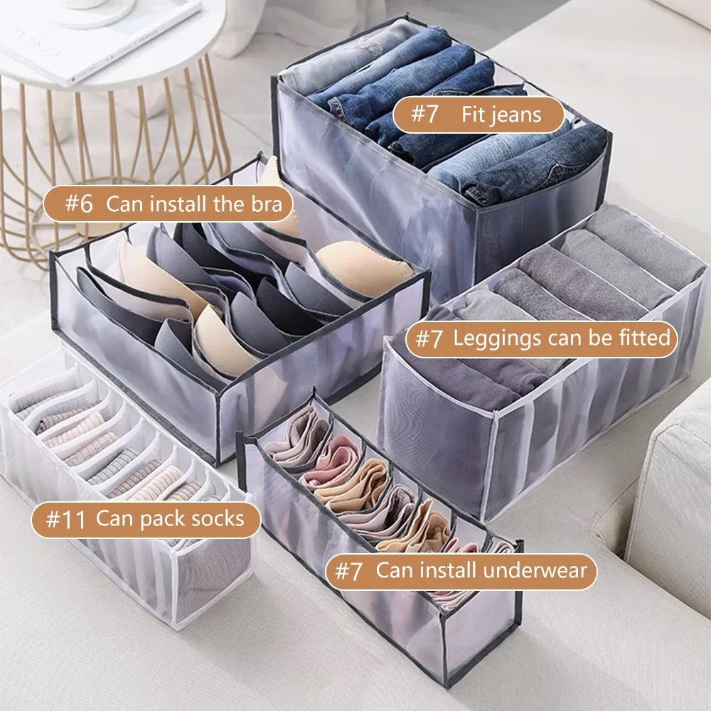 Organizzazione dei Jeans scatola portaoggetti armadio organizzatore sistema di organizzazione dell\'abbigliamento Organizer per cassetti