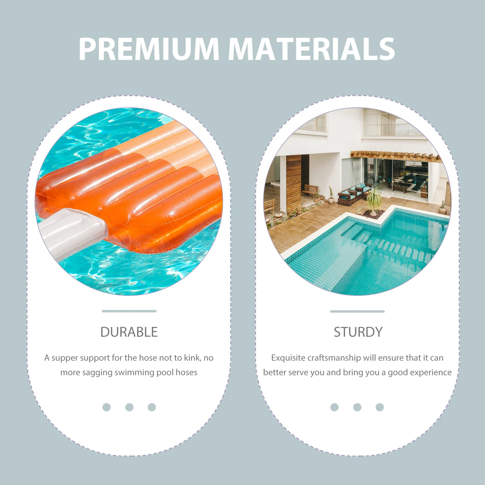 

2Sets Reliable Hose Fixing Holder High Precision Production for Stable Pool Hose Rack No More Sagging Swimming Pool Support