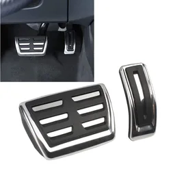 Car Pedals for Audi A4 B9 A5 A6 (C8) A7 Q5 Q7 Q7 Q8 2019-2024 Stainless Steel Foot brake pneumatic accelerator pedal cover LHD