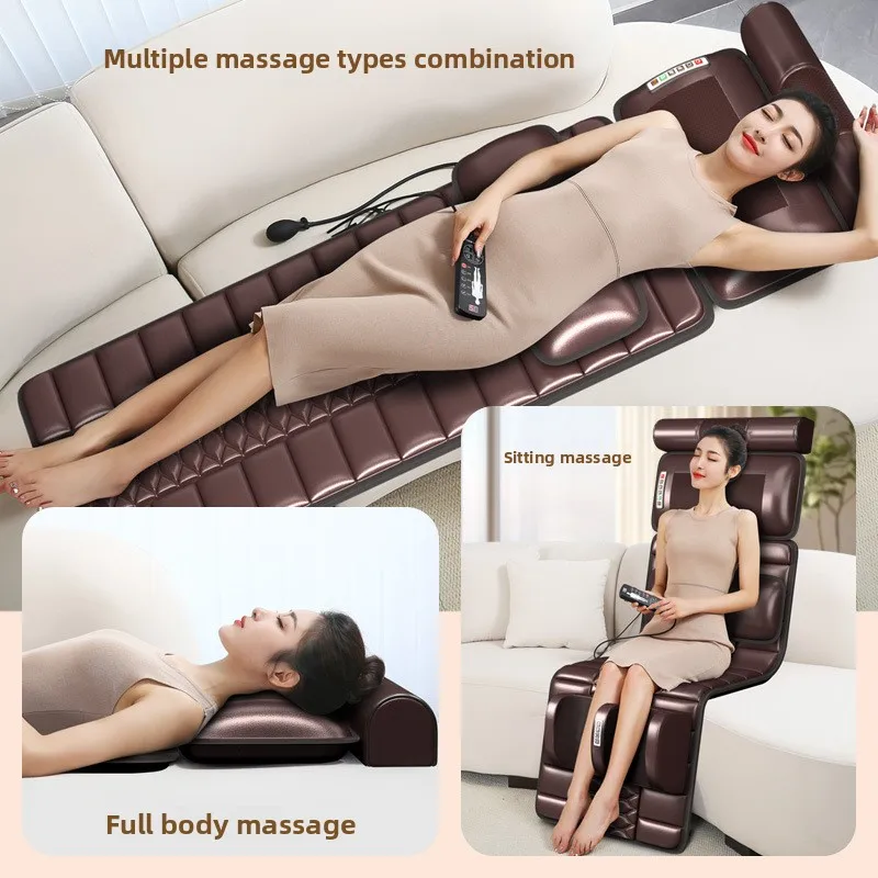 Function Full Body Massage Mat, Shiatsu Kneading Heating Pad for Cervical Back & Waist, Simulated Leg Massager Durable Comfort