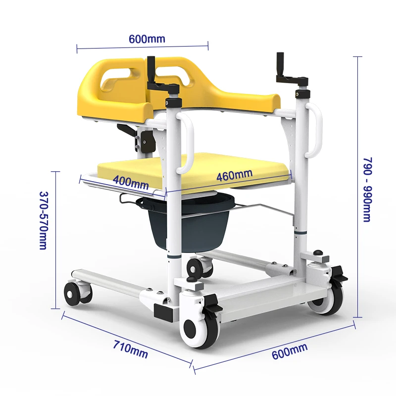 

Wholesale Manual Crank Patient Transfer Lifting Chair With Commode For Handicapped Elderly People Other Hospital Furniture