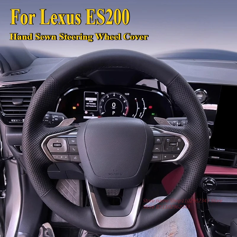 

DIY Hand Sewn Anti Slip Leather Steering Wheel Cover Wrap For Lexus ES200 300 RX350H NX260 200 Car Interior Accessories