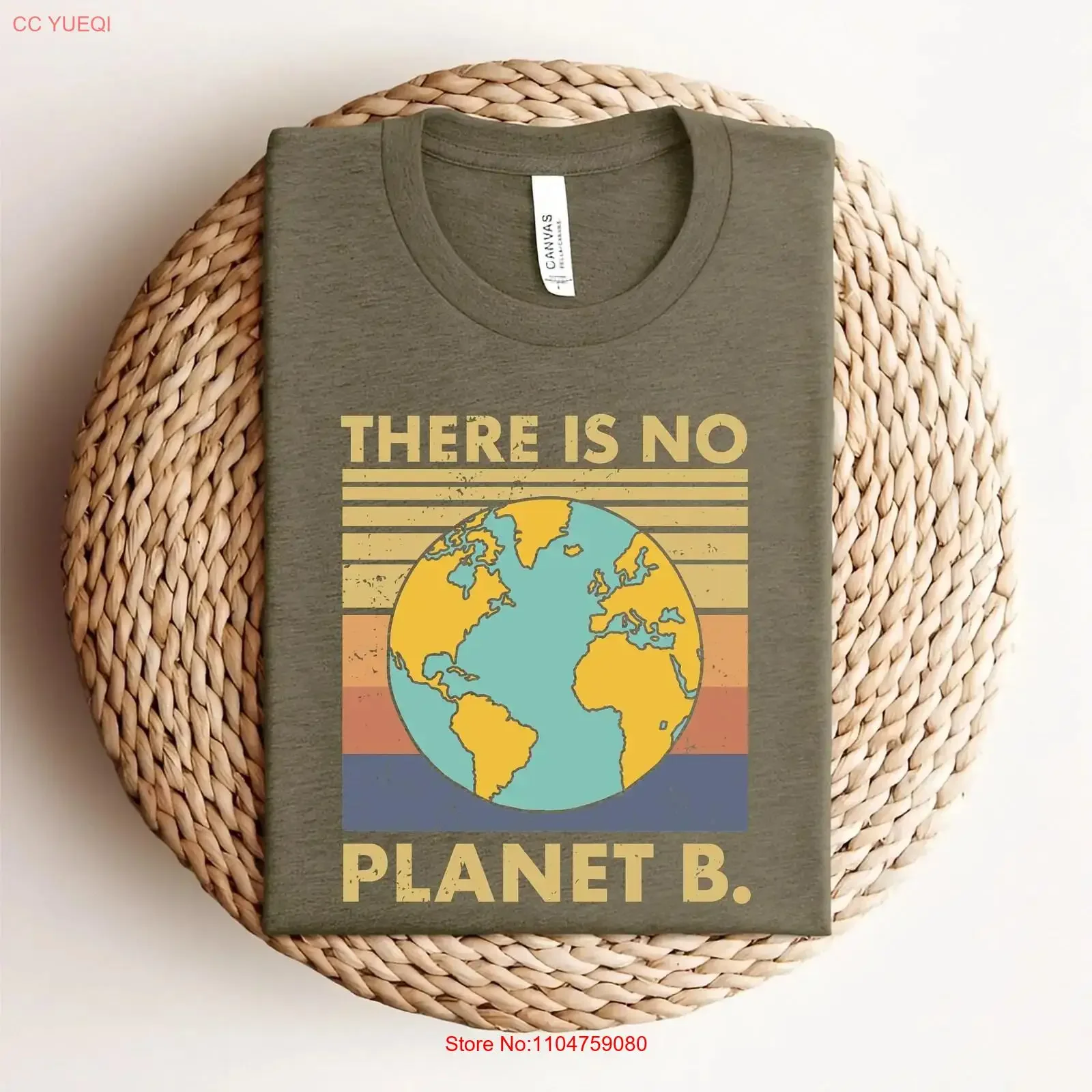 Earth Day T Shirt Retro Planet There Is No B Nature Lover Cute Save The Environmental vintage Washed designer clothes Stylish