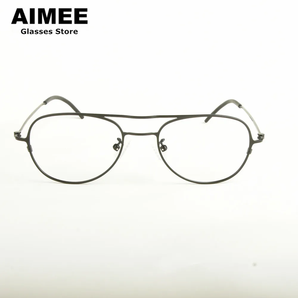 Japanese Handmade Pure Titanium Oval Glasses Frame Men's Pilot Style Prescription Eyeglasses Optical Blue Light Spectacle KMN507