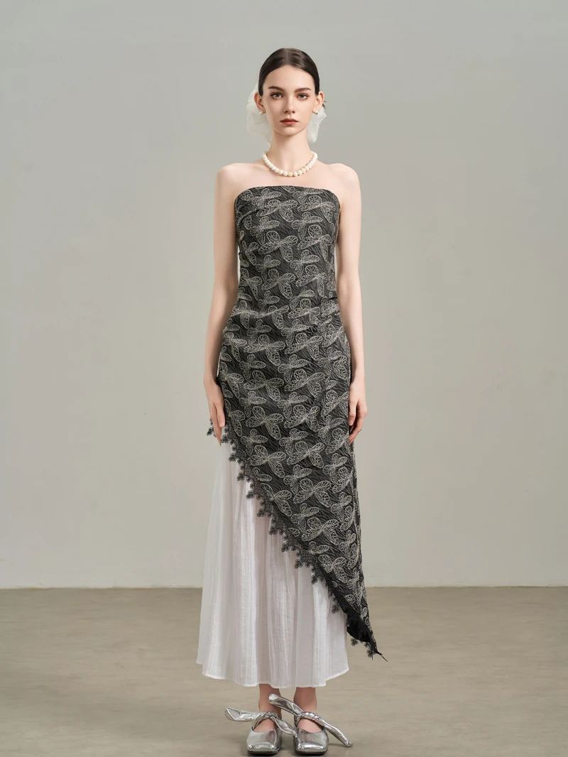 

Платье Niniliuiu с вышивкой и асимметричным подолом, модное, средней длины, для вечеринок, свиданий, путешествий и отпуска