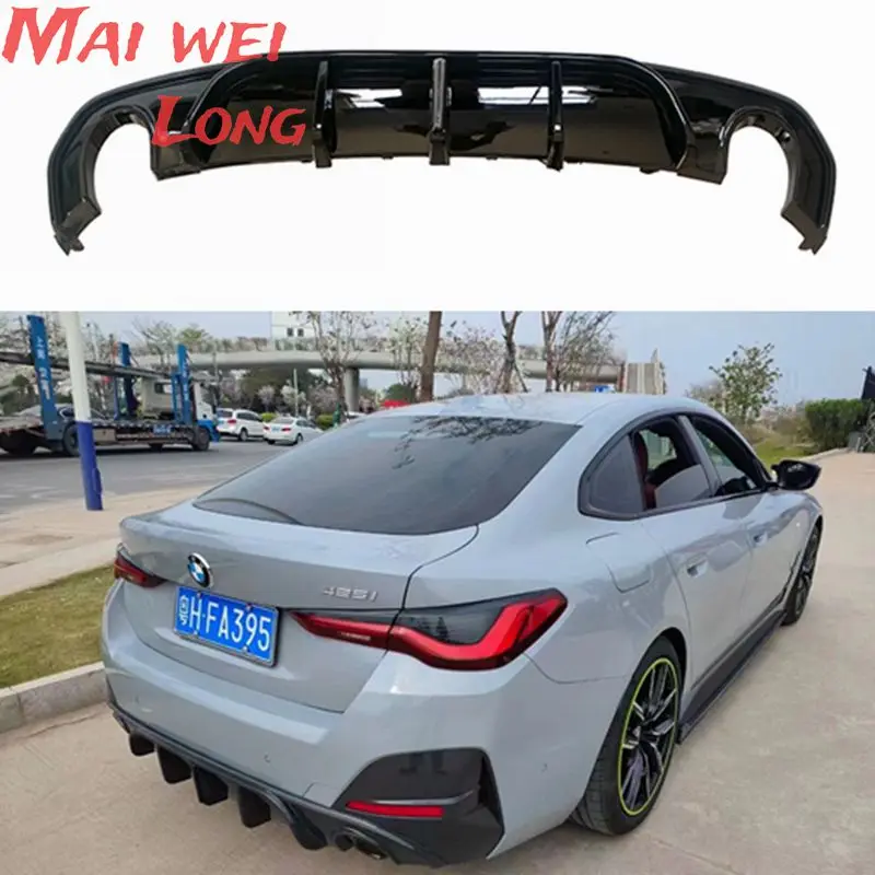 

Rear Bumper Back Diffuser LED Rear Lip Tail Lip Spoiler For BMW 4 Series 2020+ G26 420i 430i 435i M440i 4 Doors M Performance