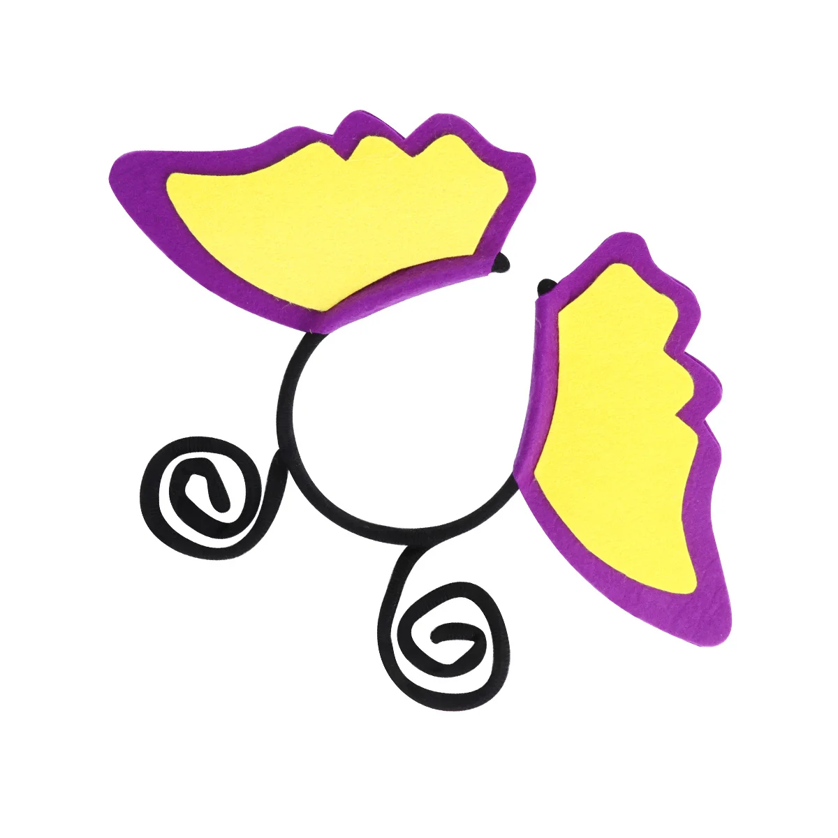 

Antenna Headband Halloween Party Hair Hoop Yellow Purple Premium Cloth Safe Wear No Deformation Long Lasting Charming Eye