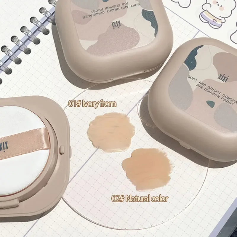 BB Cream Air Cushion CC Cream Concealer Brighten Foundation Makeup Base Long Lasting Foundation Cushion Compact With Makeup Puff