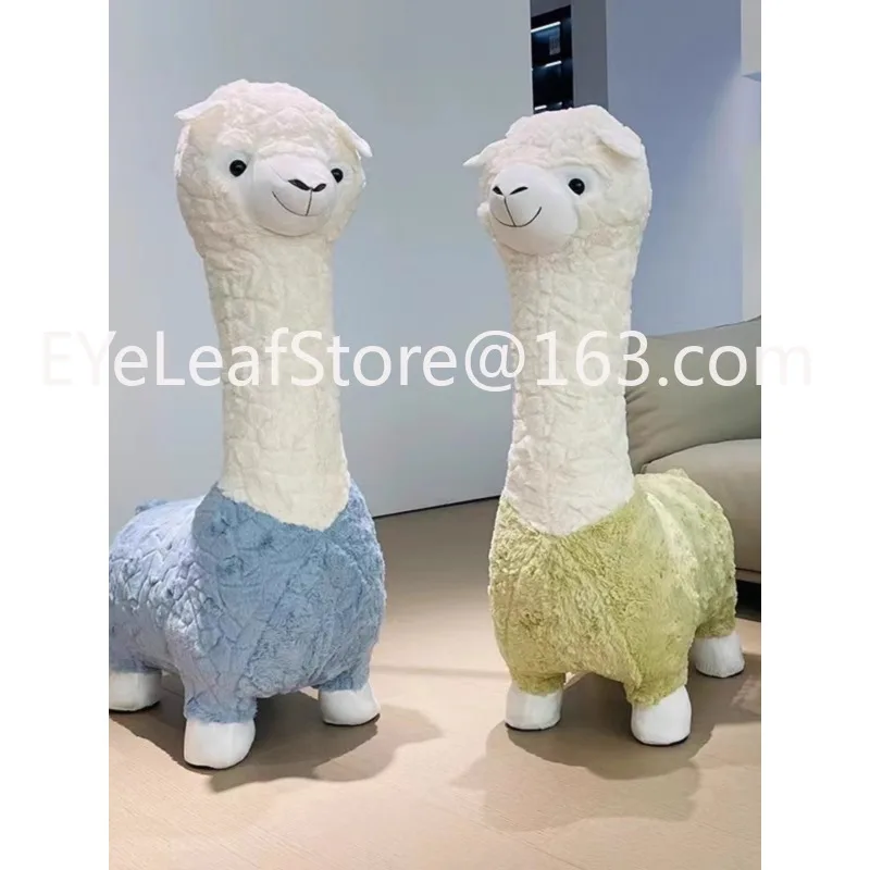 Alpaca Stool Seat para Namoradas Floor Stand Living Room Decoration Birthday Gift