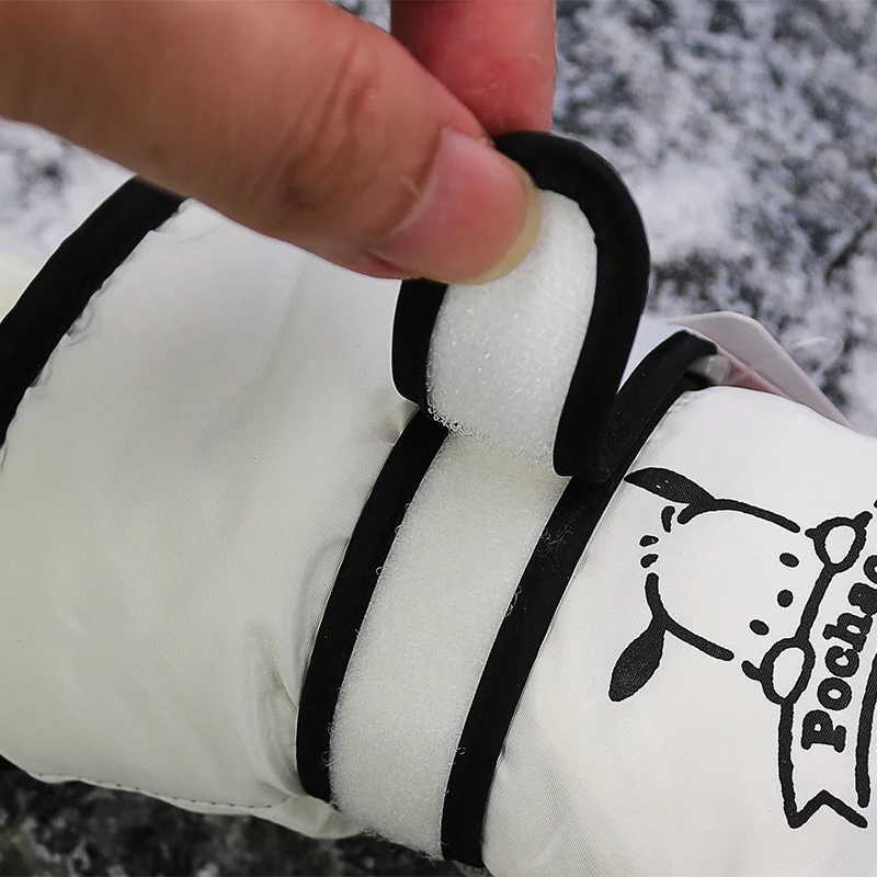 Miniso サンリオ スキー グローブ 冬用男性と女性用プラス ベルベット暖かい学生屋外不凍液手袋