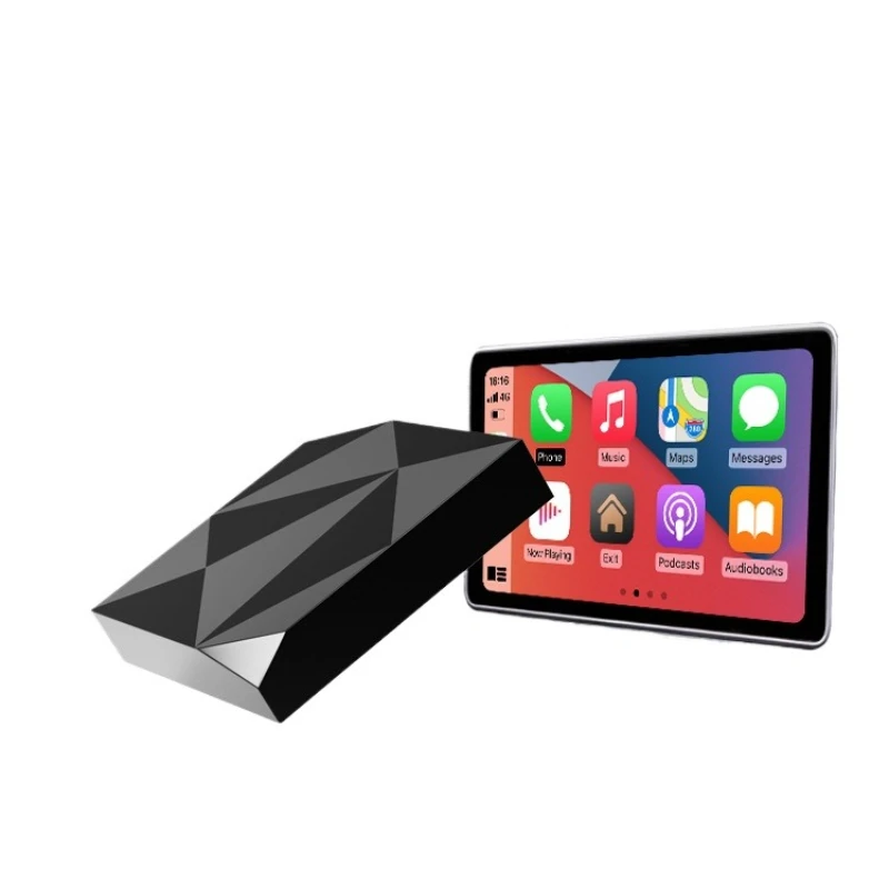 Original car screen wired to wireless Carplay encryption mobile phone interconnection adapter