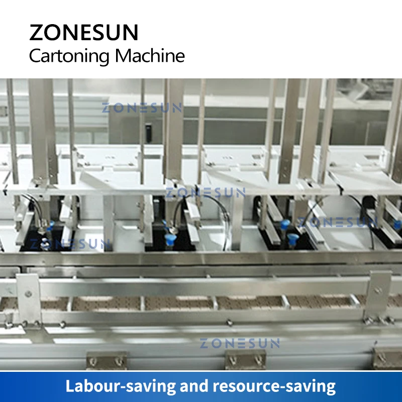 ZONESUN Horizontal Automatic Carton Packaging Machine Sucker Feeding Cosmetic Bottle Tube Packing Hand Cream ZS-BP130D