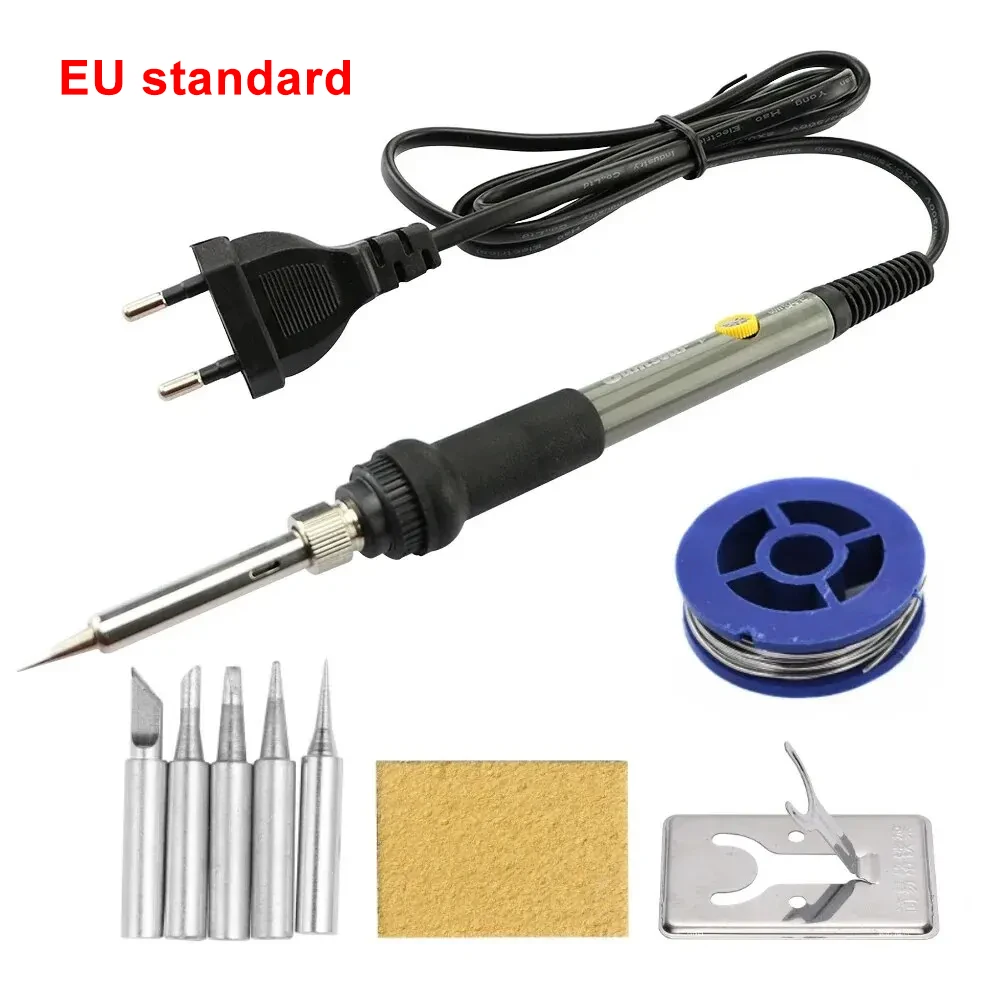 Verstelbare Temperatuur Elektrische Soldeerbout 60W 220V of 110V Elektrische Soldeerbout Lassen Soldeer Reparatie Tool