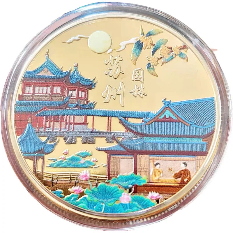 Customized. Metal Commemorative Coin Factory Customized Museum Tourism Scenic Spot Celebration Coin Zinc Alloy Pa