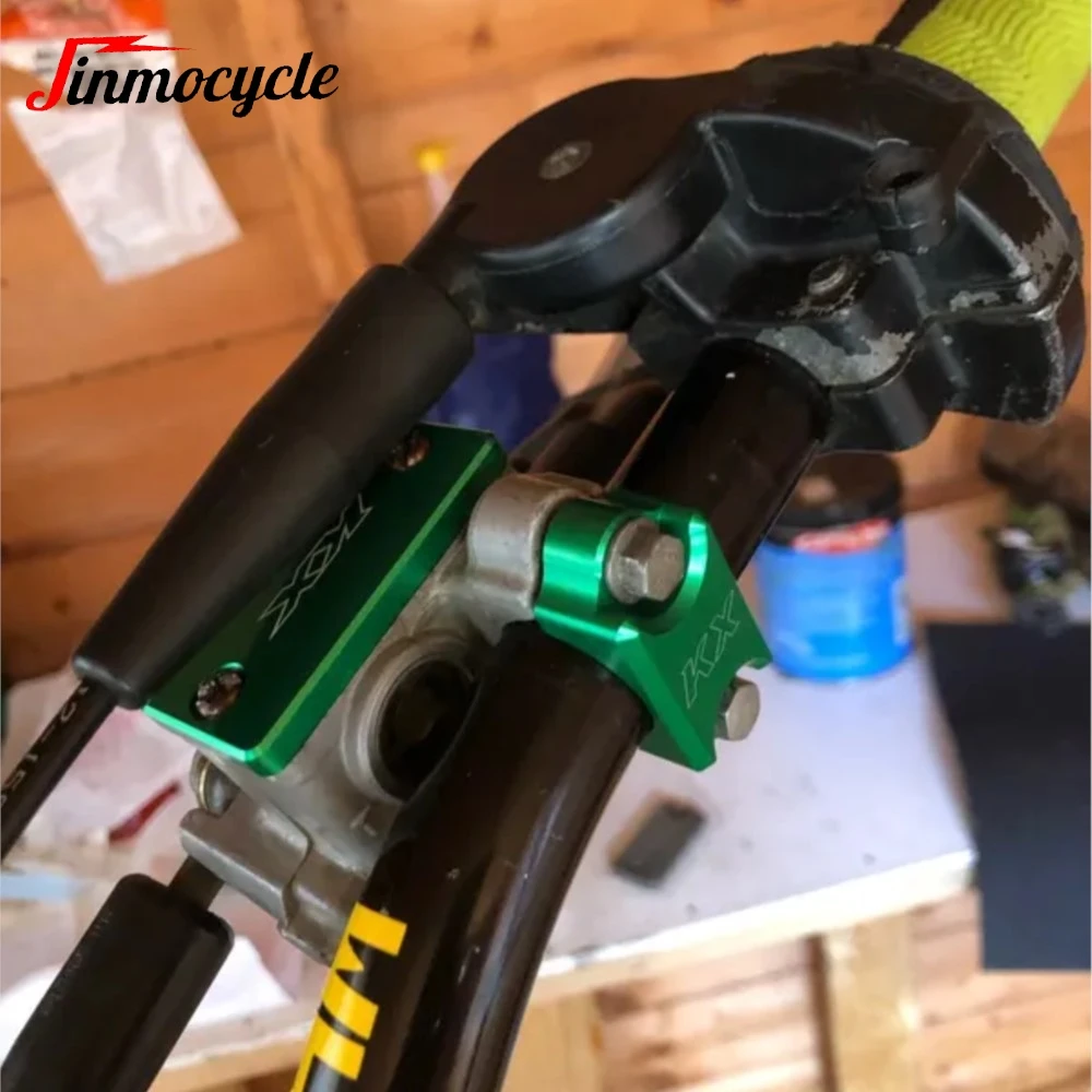 

For Kawasaki KX125 KX250 KX250F KX250 KX450F KLX300R KLX450R 2003-2020 Motorcycle CNC Front Rear Brake Fluid Reservoir Cap Cover