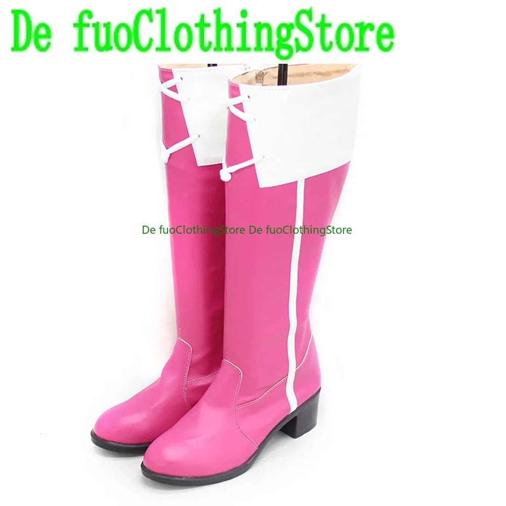 Defuo Puella Magi Madoka Magica Kyoko Kyouko Scarpe Cosplay Stivali Gioco Anime Festa di Carnevale Halloween Natale ScarpeStore