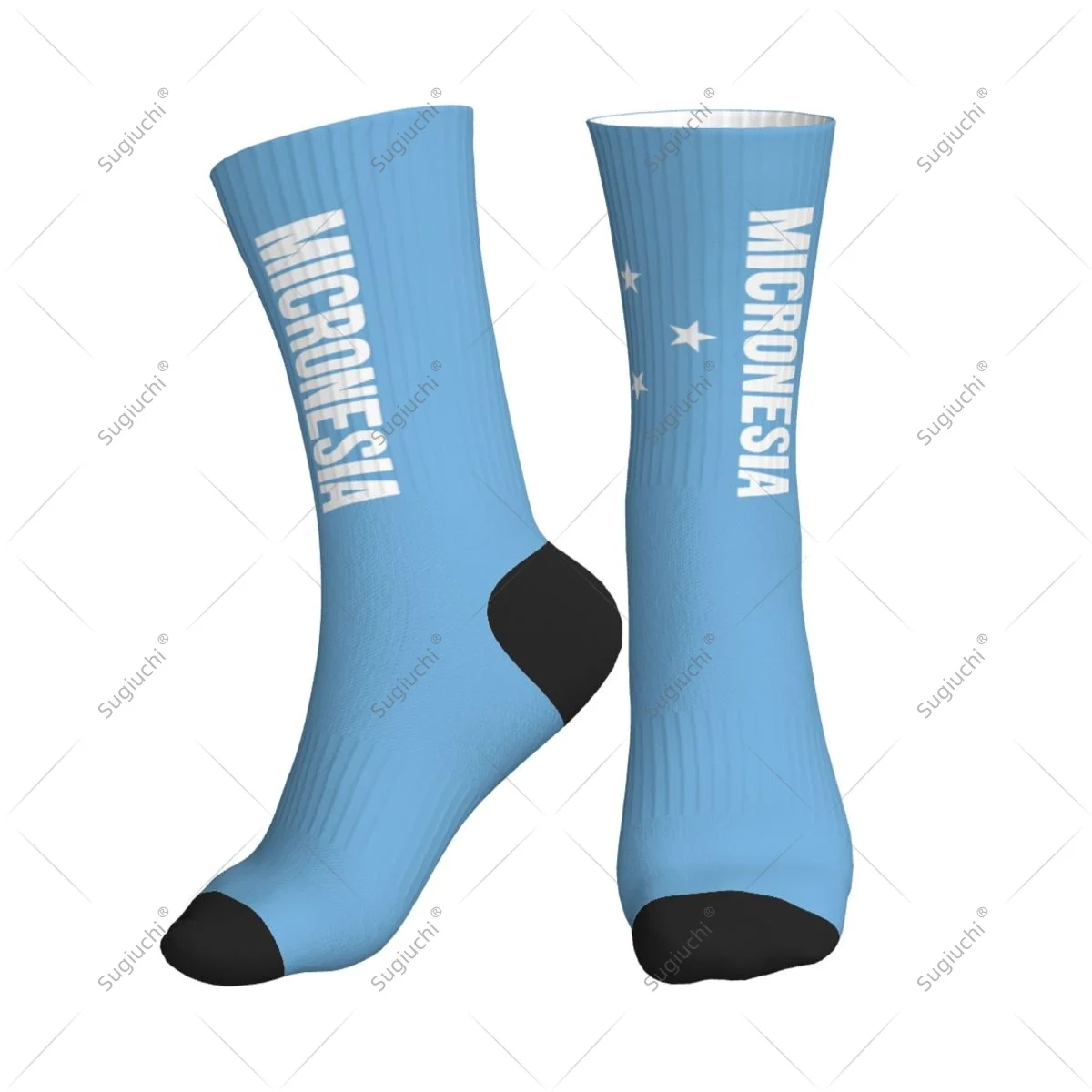 

Полиэстеровые носки до середины икры с 3D принтом Федеративных Штатов Микронезии для мужчин и женщин, кавайные носки, уличные носки для скейтборда