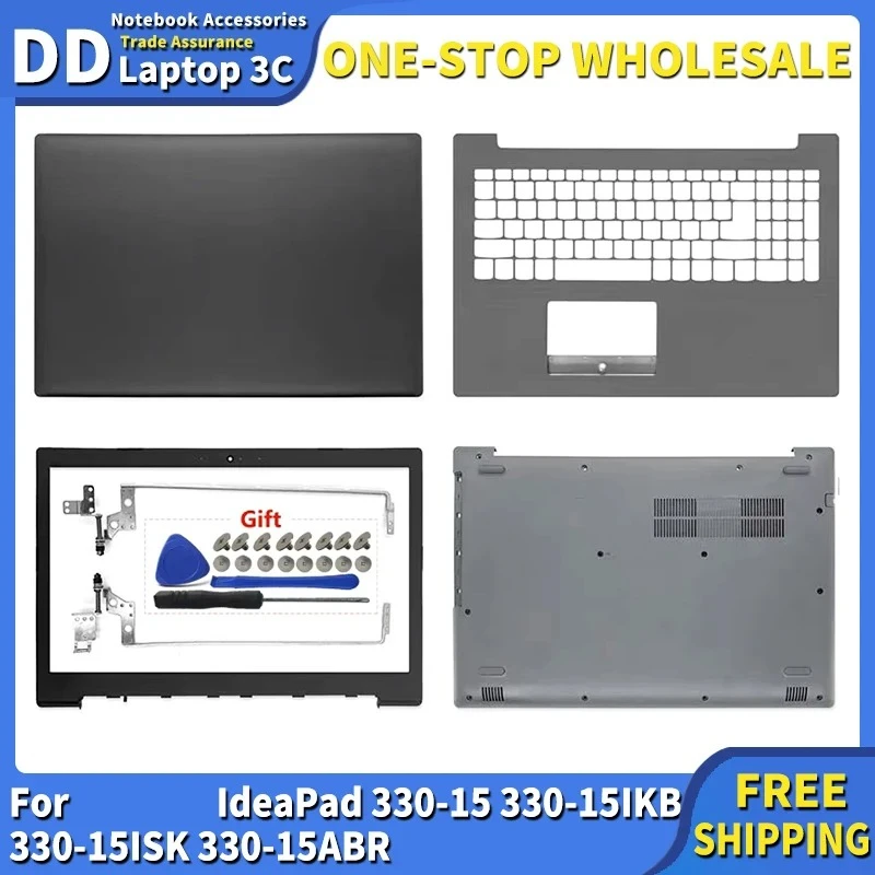 

NEW Laptop For IdeaPad 330-15 330-15IKB 330-15ISK 330-15ABR LCD Back Cover/Front bezel/Hinges/Palmrest/Bottom Case Black