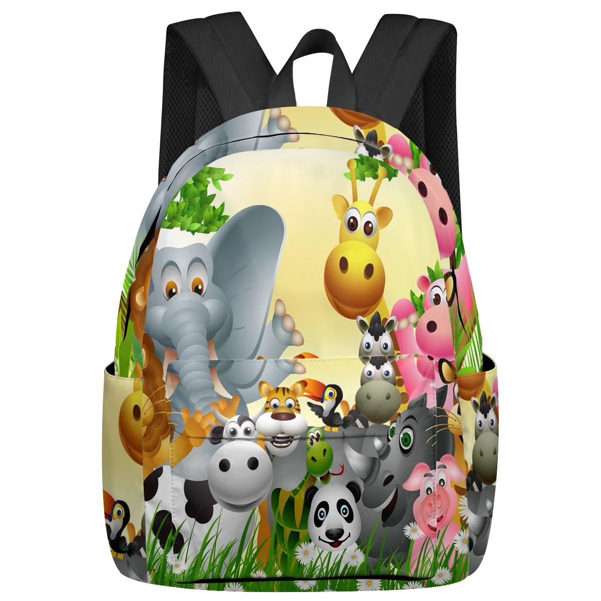 

Jungle Animals Trees Cartoon Large Capacity Backpack Men Laptop Bags High School Teen College Girl Student Mochila