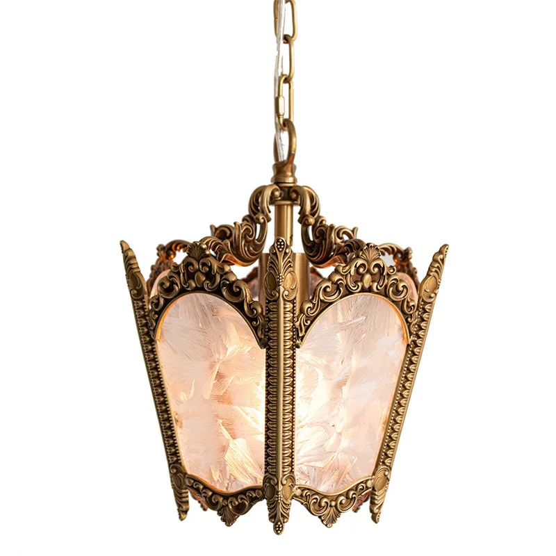 

Luxury Vintage palace chandelier copper Classical porch cloakroom bedside vintage ice flower chandelier lustre home decor