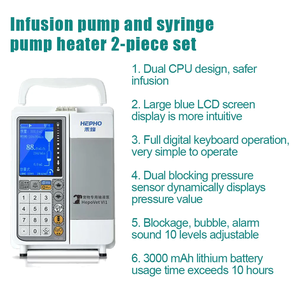 Pet Heater for Cats & Dogs - Veterinary Infusion, Syringe Pump & Blood/IV Warmer