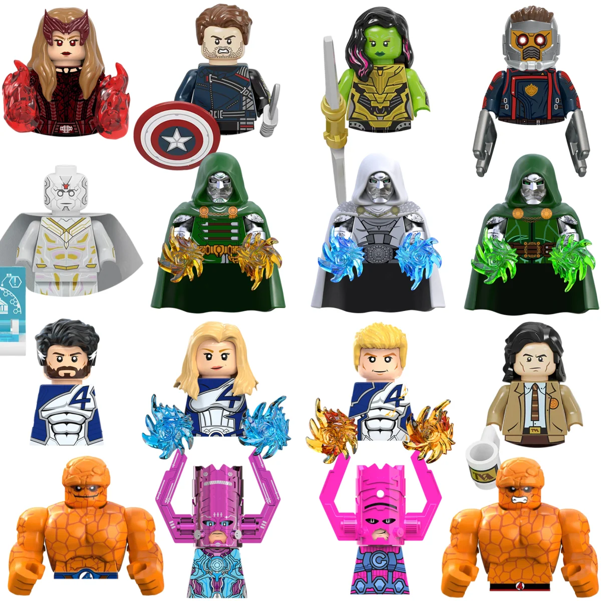 

Marvel Spider-Man Ghost Fantastic Four character building blocks brick toy mini model doll children's holiday birthday gift