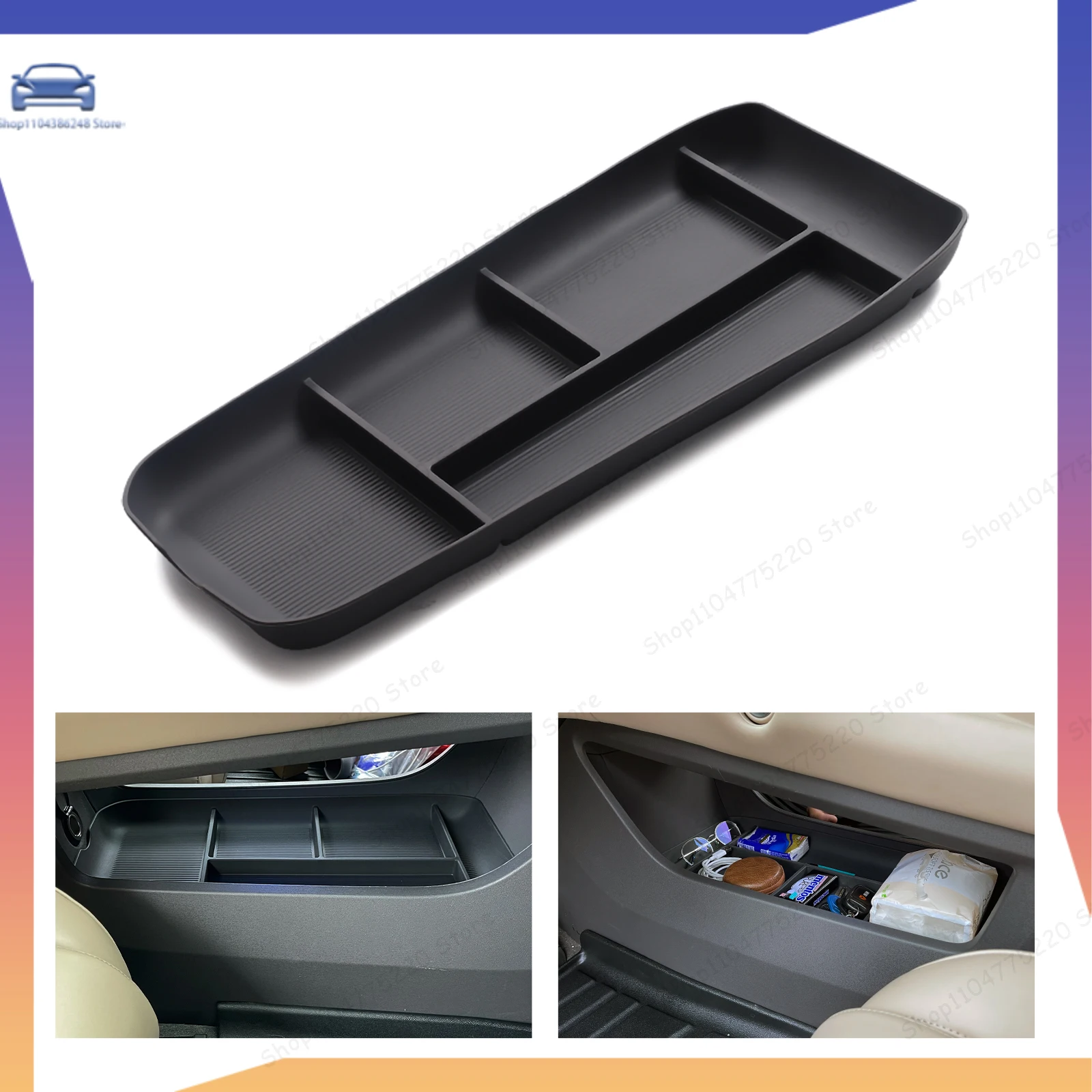 Center Console Storage Tray for NIO ET7 2022-2024 Car Central Armrest Lower Layer Box Organizer Interior Accessories Tidying