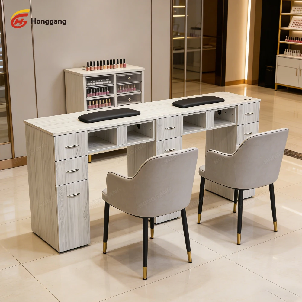 Wholesale Nail Salon Furniture Nail Desk Station Manicure Table Top Nail Table For Manicure And Salon Furniture