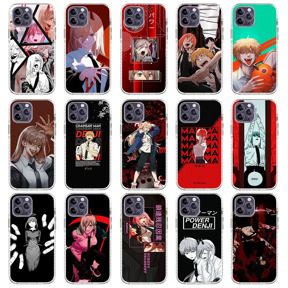 JS-84 Chainsaw man Soft Case For Tecno POP 4 AIR 5 5P Camon 15 16 17 17P 18 18T 18P 18i 19 Premier Neo Pro