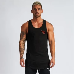 Summer cotton black men's vest Jogger Gym workout Fitness activewear Casual simple sleeveless top Fashion men's wear