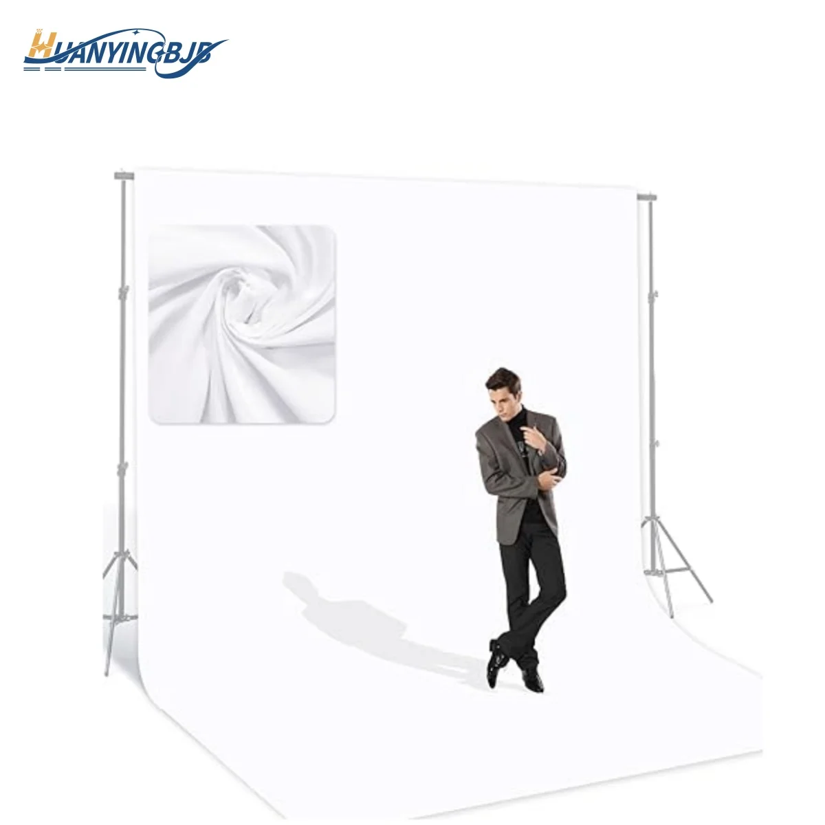 White Solid Color Backdrop Screen Photographic Background Cloth Muslin Cotton Chroma key For Photo Studio Video Parties Curtain