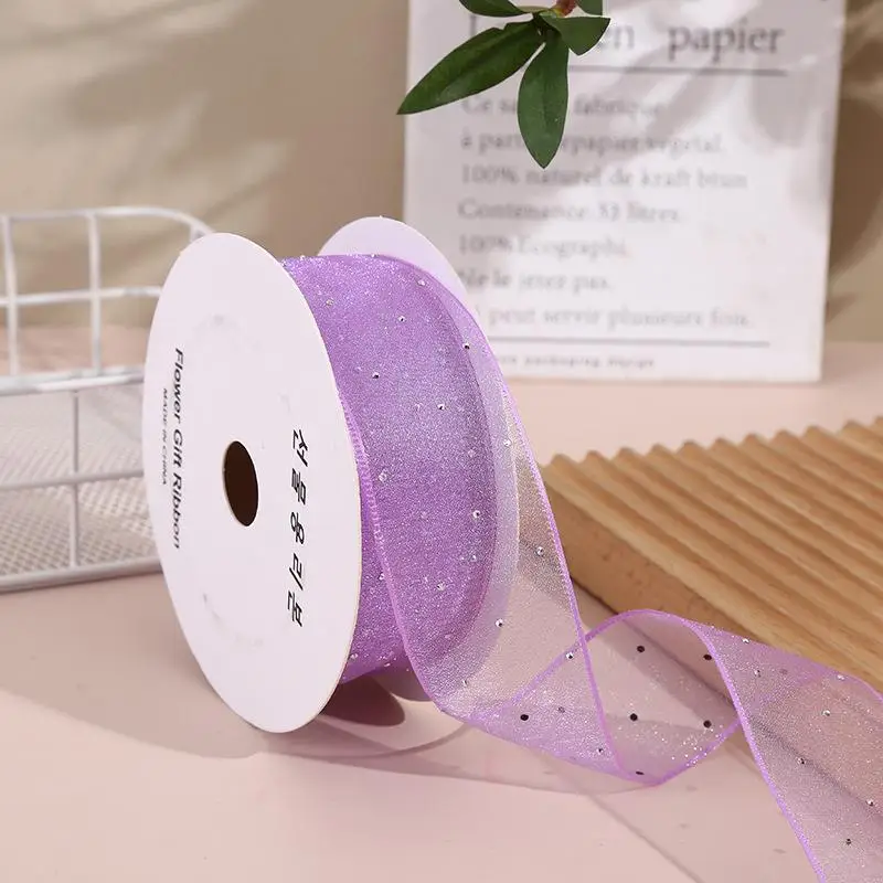 2. 5/4cm Heißprägeband für Haaraccessoires, Organzaband für handgemachte Schleifen, Haarspangen, Kleidungsstücke, Geschenkverpackungen. – Detail 11
