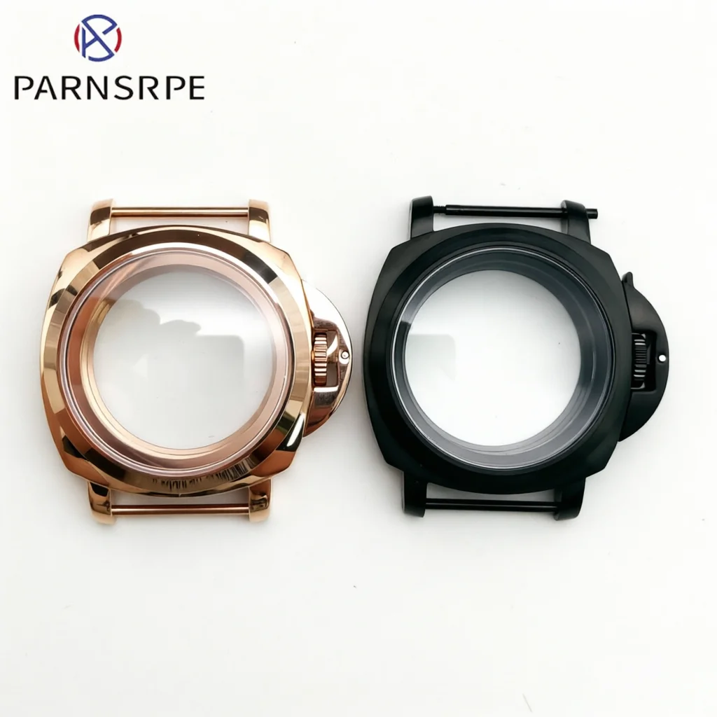

PARNSRPE 40mm black bezel watch case with sapphire glass, suitable for the Japanese NH35/36 movement