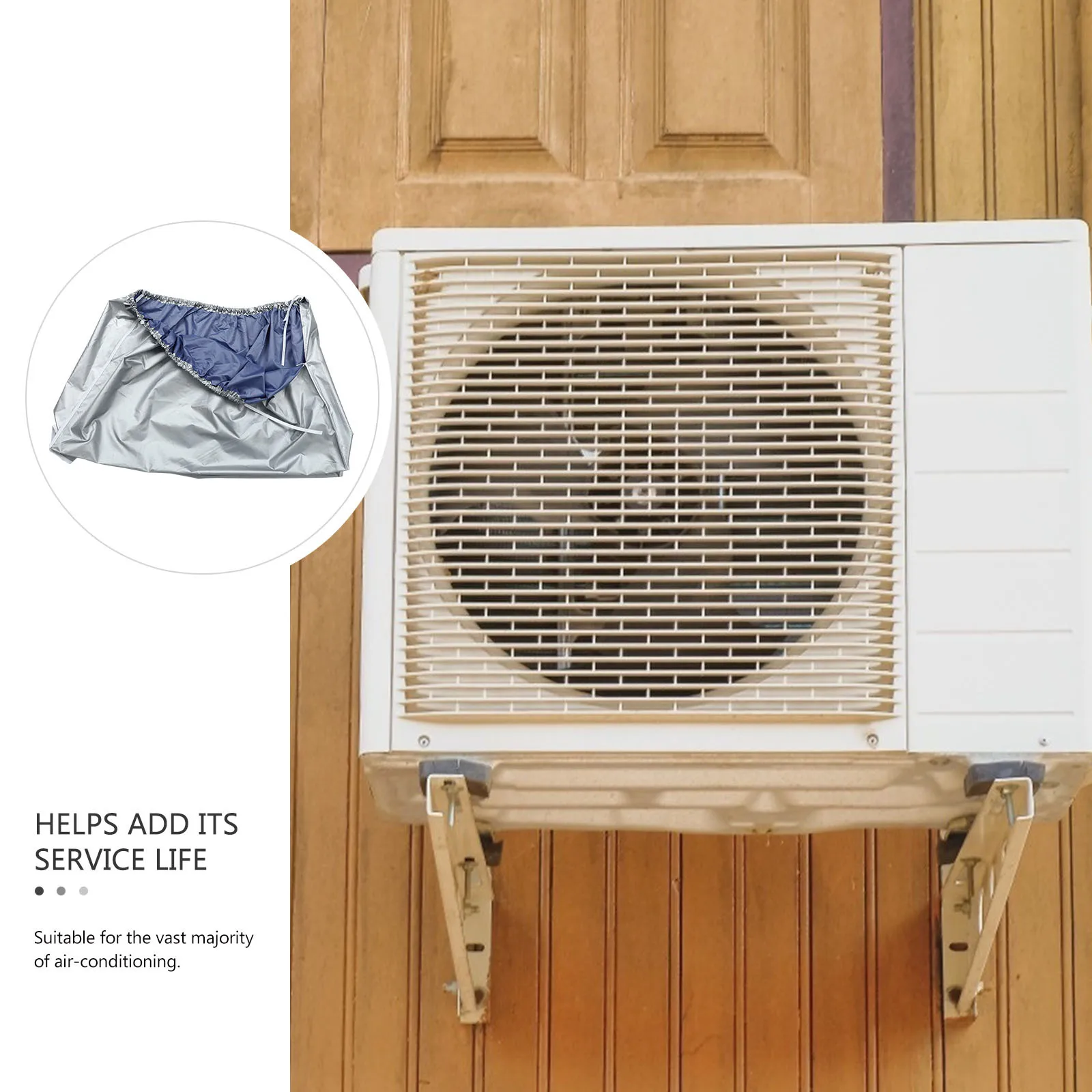 

1pc Air Conditioner Outdoor Protective Cover Outdoor Covers Polyester Appliance Cover Conditioning Accessory